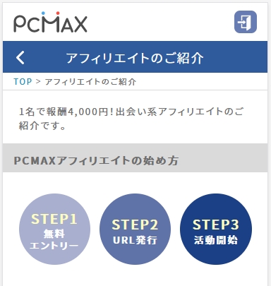 PCMAXのアフィリエイト